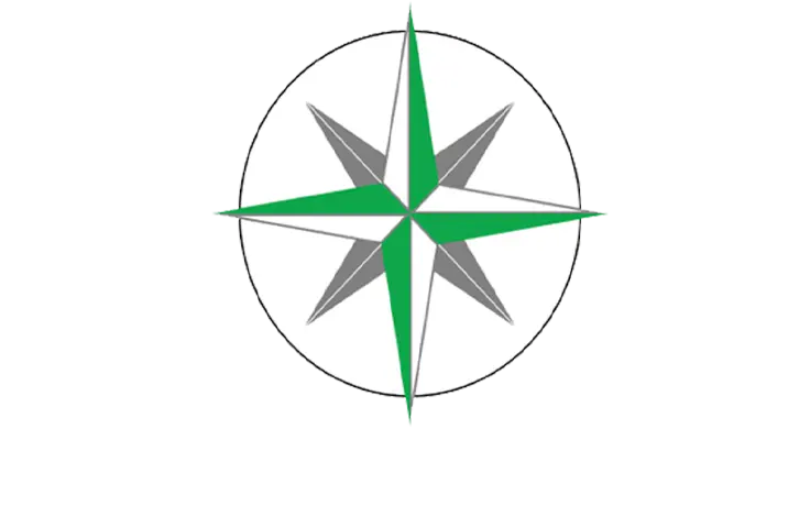 compass financial assoc logo white text